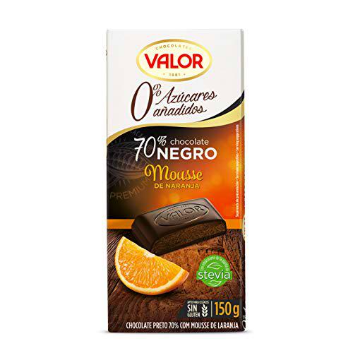 Chocolates Valor Chocolate 70% Cacao con Mousse de Naranja