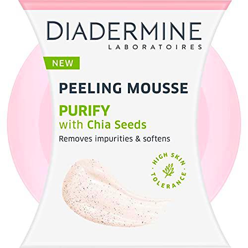 Diadermine - Peeling Mousse Semillas De Chía, Elimina impurezas y suaviza la piel