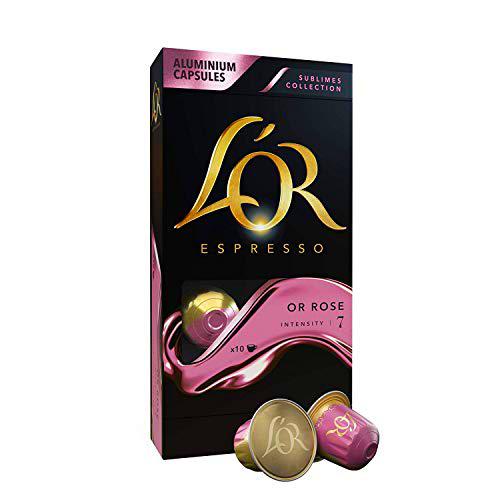 L’OR Espresso Café Or Rose Intensidad 7 - Cápsulas de Aluminio Compatibles con Máquinas Nespresso (R)*