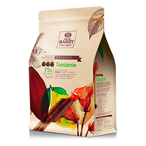 Cacao Barry Origine - 75% Tanzanie Chocolate Negro de Cobertura (pistoles) 2.5kg