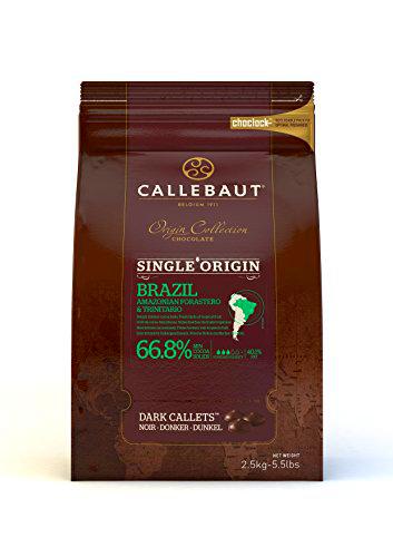 Callebaut Colección Origen - Brasil 66,8% pepitas de Chocolate Negro (callets) 2.5 kg