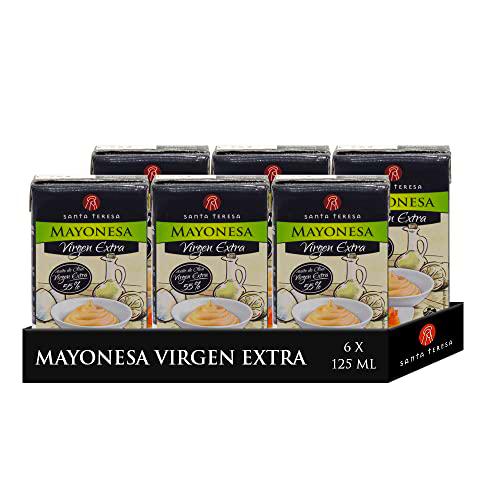 Santa Teresa - Pack 6- Mayonesa Con Aceite Virgen Extra Elaborada Con Ingredientes Naturales Sin Conservantes Ni Aditivos. 6 unds