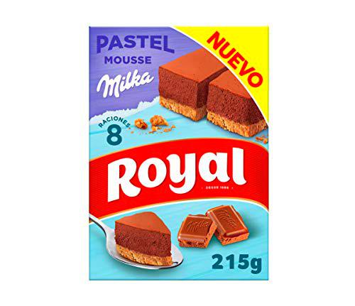 Royal Pastel Mousse de Chocolate Milka, Preparado en Polvo 8 Raciones, 215g