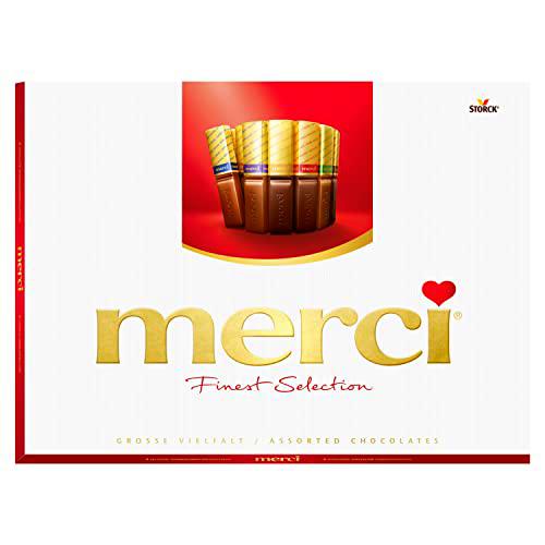 merci Finest Selection Gran Variedad 1 x 675g - Bombones surtidos de 8 especialidades de chocolate relleno y sin relleno