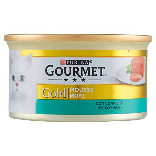 Gourmet - Gold - Sabroso Mousse de Conejo para Gatos,85 g