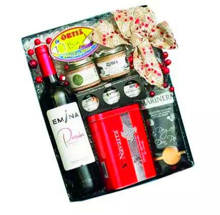 Lote de Navidad con Vino, Mermeladas y Patés | Regalo Ideal para Ocasiones Especiales