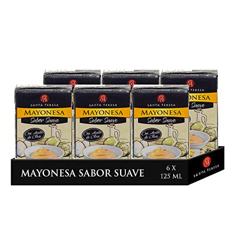 Santa Teresa - Pack de 6 -Mayonesa Sabor Suave Elaborada Con Ingredientes Naturales Sin Conservantes Ni Aditivos. 6 unds