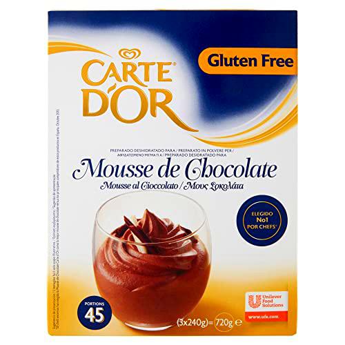 Carte d'Or Mousse Chocolate - Sin Gluten - 3 sobres x 240g