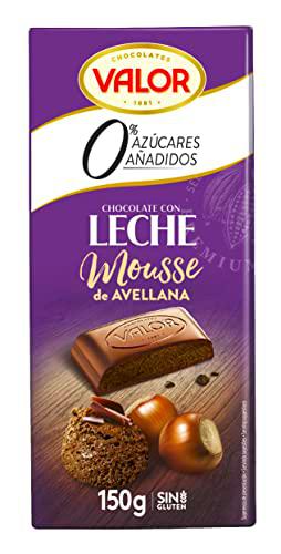 Valor - Chocolate con Leche y Mousse de Avellana 0% Azúcares Añadidos