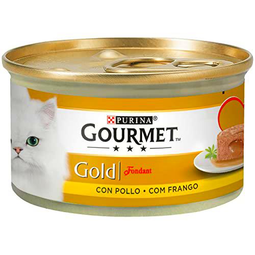 Gourmet Purina Gold Fondant Mousse con Salsa, Comida Húmeda para Gato con Pollo