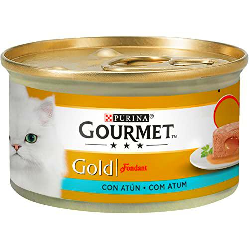 Gourmet Purina Gold Fondant Mousse con Salsa, Comida Húmeda para Gato con Atún