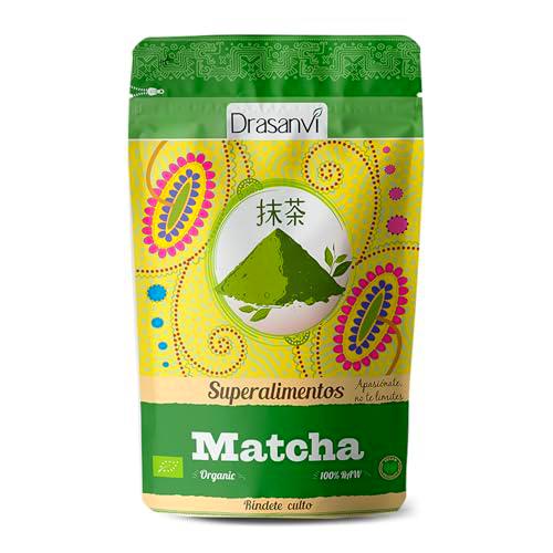 DRASANVI Te Matcha Ceremonial en Polvo BIO | Alto en Antioxidantes | Relajación y Concentración por su contenido en L-Teanina | Refuerza el Sistema Inmunitario | Superalimento Ecológico | 70 gr